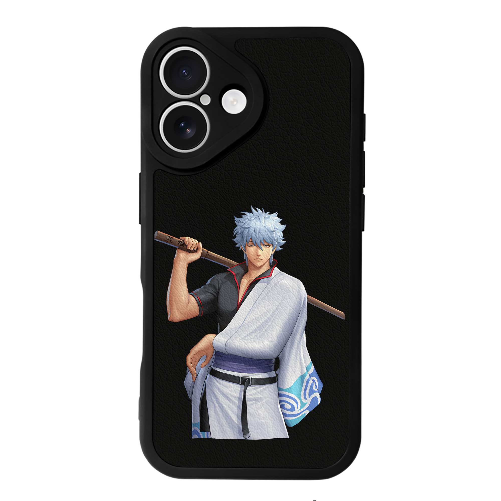 （画像用） ぎんたま 坂田銀時（さかたぎんとき） 神楽 志村新八（しむら しんぱち） GINTAMA Sakata Gintoki Kagura Shimura Shinpachi 【iPhone 16シリーズ対応】シリコンスマホケース（レザー調） 材質：シリコン